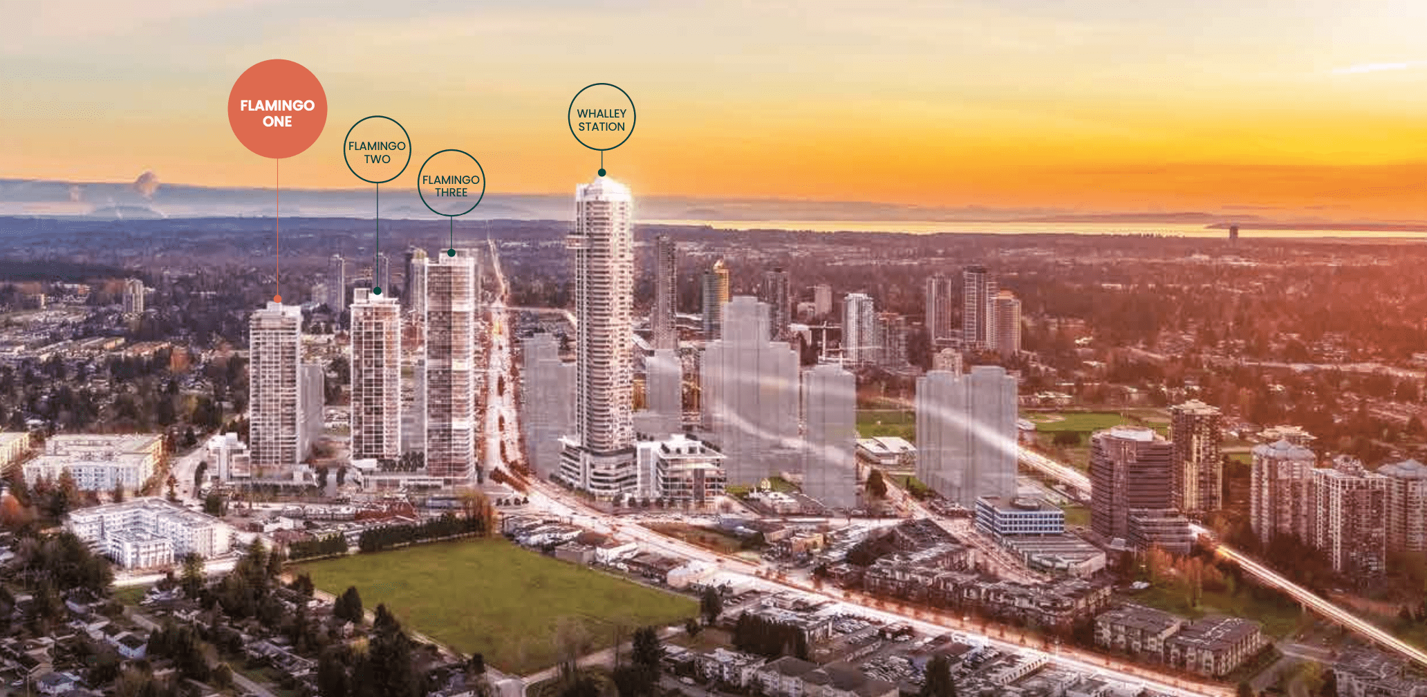 Surrey Presale Development - Flamingo One by Tien Sher Group in Surrey Metro Centre - Whalley District